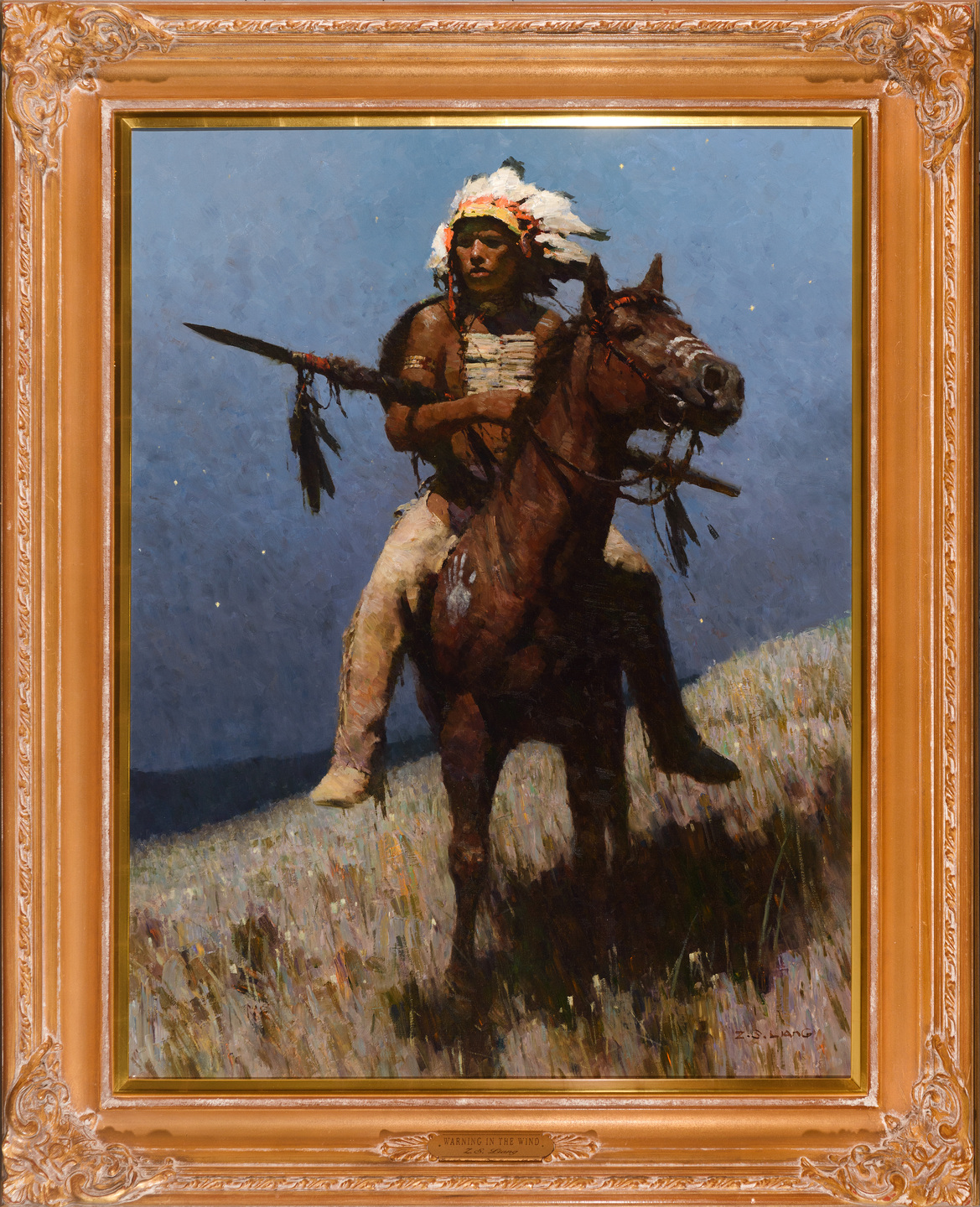 Coeur d’Alene Art Auction – Z. S. Liang, Warning in the Wind (2011)