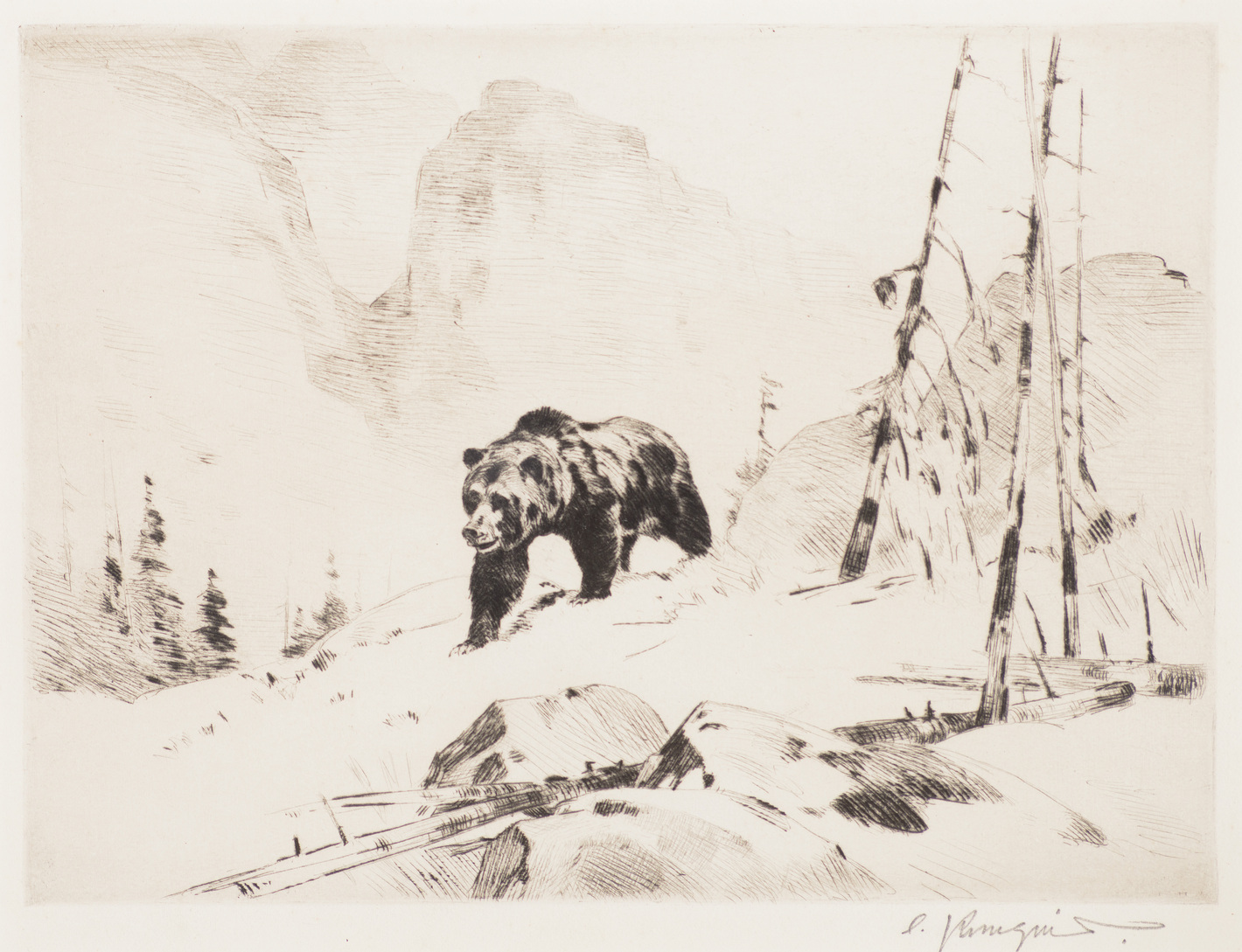 Coeur d’Alene Art Auction – Carl Rungius, Near Long Lake
