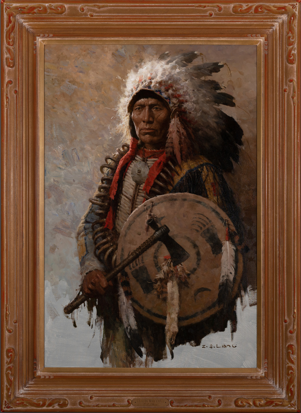 Coeur d’Alene Art Auction – Z. S. Liang, Lakota War Chief (2013)
