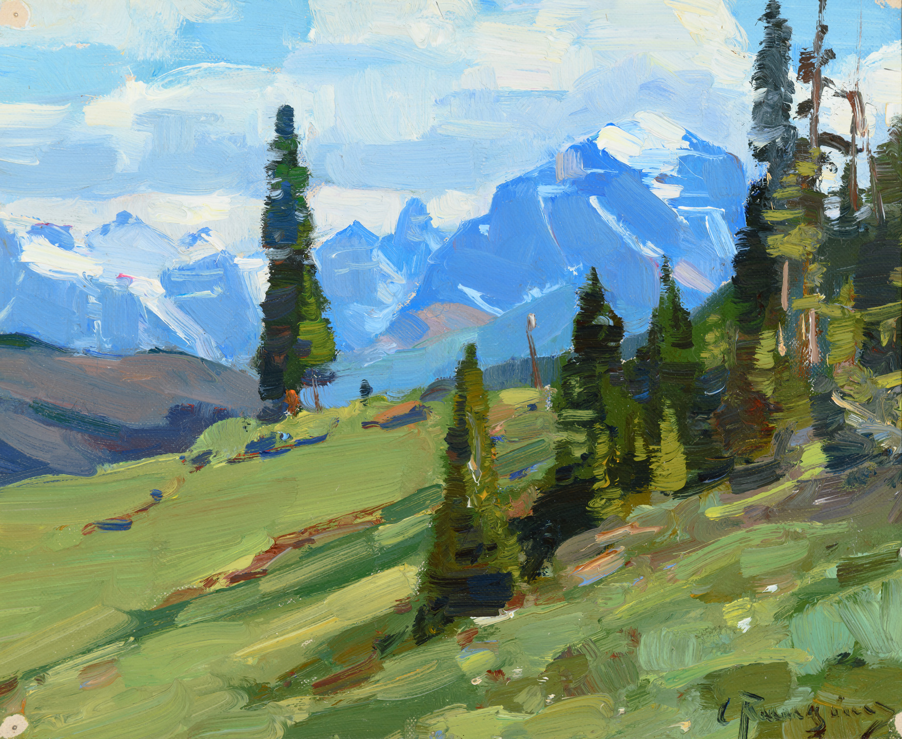 Coeur d’Alene Art Auction – Carl Rungius, Mt. Temple and the Ten Peaks