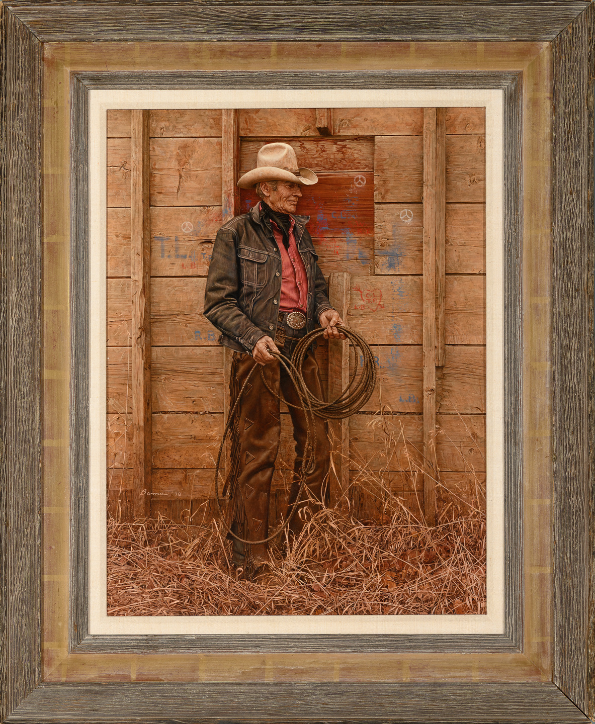Coeur d’Alene Art Auction – James Bama, Slim Warren – The Old Cowboy (1978)